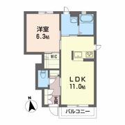 シャーメゾン朝日ヶ丘Dの間取り画像