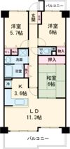 セントポリア生駒H棟の間取り画像