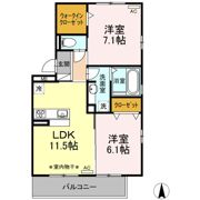 サンライズ松本の間取り画像