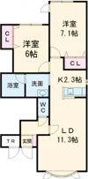 フローレスAの間取り画像