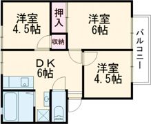 耕田ハイツBの間取り画像