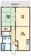 シャルマンコーポくら弐番館Aの間取り画像