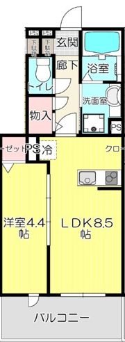 HILLS松山の間取り画像