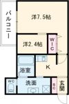 カーサフォルトゥナート堺石津駅前の間取り画像