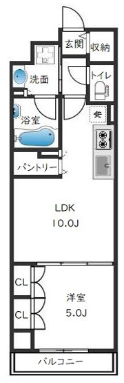 ベルジューレ越谷の間取り画像
