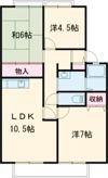サンビレッジイナリガミ Dの間取り画像