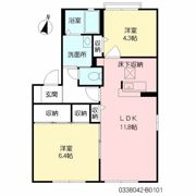 ディアス茶屋の原 B棟の間取り画像