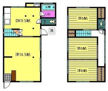 橋田貸家「南岩国町5丁目」(奥川)の間取り画像