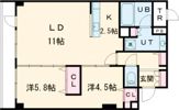 函館MARKS THE TOWERの間取り画像