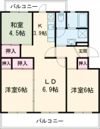 クロノス10佐世保黒髪B棟の間取り画像