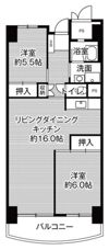 ビレッジハウス香椎浜タワー1号棟の間取り画像