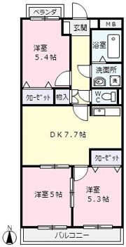 レインボーヒルズの間取り画像