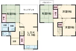 高砂市春日野町戸建の間取り画像