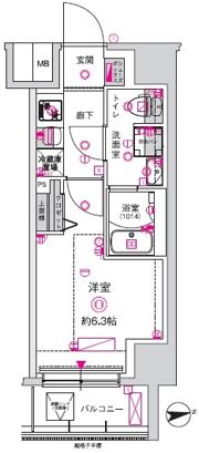 CREST TAPP 川崎港町の間取り画像
