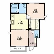 セピアコート常磐城 Aの間取り画像