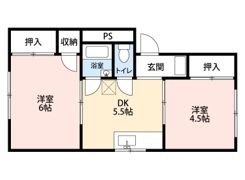 ヤマサイコーポ 3号棟の間取り画像