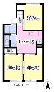コーポ阿部A棟の間取り画像