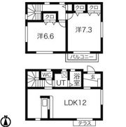 ナカミチ貸家の間取り画像