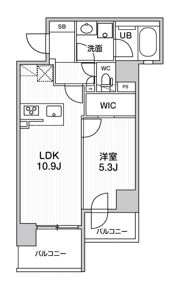 シーズンフラッツ両国EASTの間取り画像