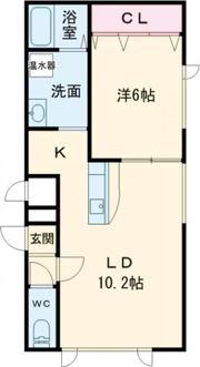 クレッセント2・2の間取り画像