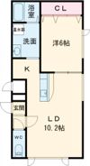 クレッセント2・2の間取り画像