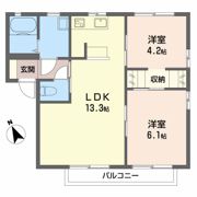 タカトアヴェニュー Dの間取り画像