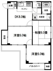 東大宮マンションの間取り画像