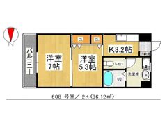 ウイングス片野Ⅱの間取り画像