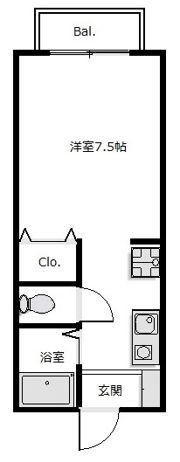 パルティールN棟の間取り画像