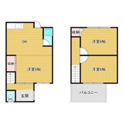 奈良県大和高田市築山戸建【初期費用火災保険のみ可】の間取り画像