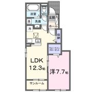 ボヌールⅠの間取り画像