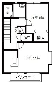 メリー・ベル Aの間取り画像