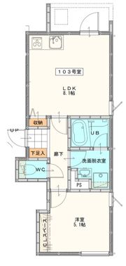La Kasa 野中町の間取り画像