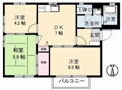 ルナール玉島 A棟の間取り画像