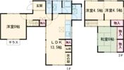伊賀市阿山ハイツ戸建賃貸の間取り画像