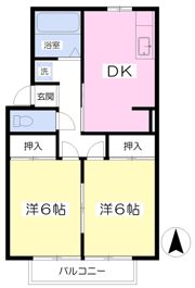 ラポートBの間取り画像