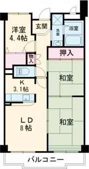 サンマンション南野の間取り画像