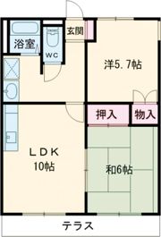 ハイツむくもとの間取り画像