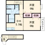 セレーナ唐崎Ⅱの間取り画像