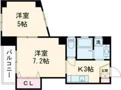 エスポワール大川筋の間取り画像