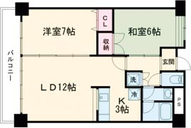エルミタージュ天神の間取り画像