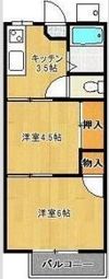 ブルースカイハイツ Aの間取り画像