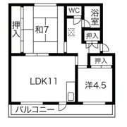 服部ハイツの間取り画像