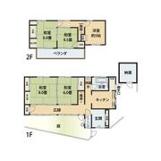 高砂市荒井町中町戸建【初期費用火災保険のみ可】の間取り画像