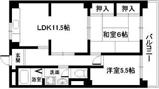 ハイツカドゼンの間取り画像