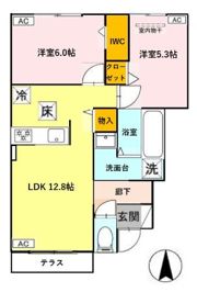当麻寺МKコートVの間取り画像