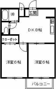 タウンコートAの間取り画像