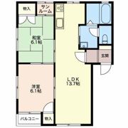 コーポ米田の間取り画像