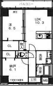 クローバー・グランツ新金岡の間取り画像