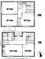 下板橋貸家の間取り画像